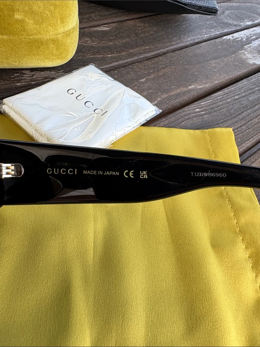 Gucci Black Oversized Square Sunglasses with Dark Lenses